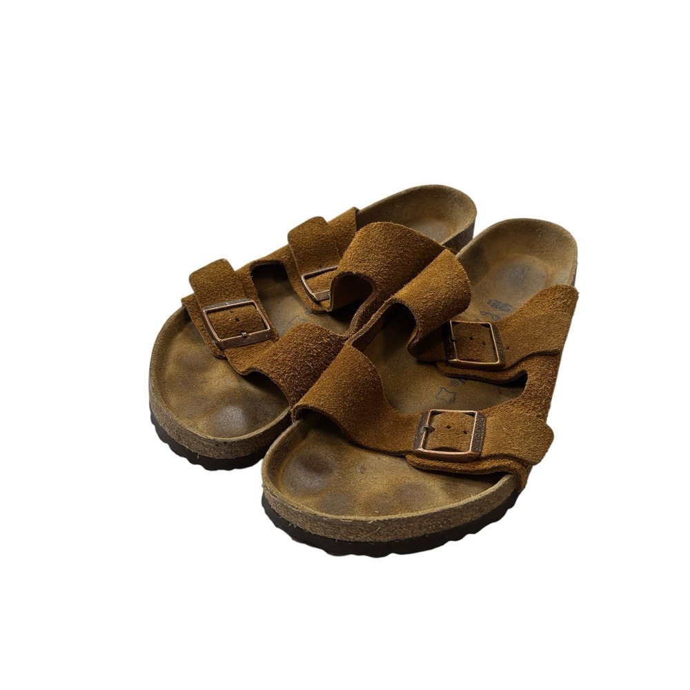 Birkenstock Arizona Suede Leather Mink Sandals Unisex Shoes Size 43